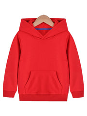Boys Casual Solid Pullover Hoodie Long Sleeve Sweatshirt