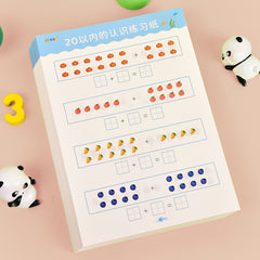 Handwriting & Math Practice Workbook Set 1-20 for Kids
