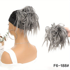 Messy Bun Hair Piece Extensions Elastic Band Ponytail Extensions