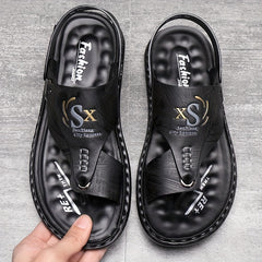 Men's Open Toe Slip On Sandals Anti-Skid Rubber Sole