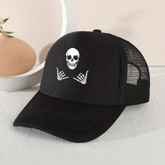 Skull Stitching Mesh Cap Sun Protection Breathable Cap