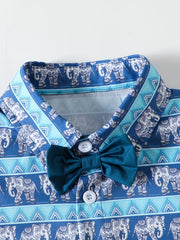 Baby Boys Elephant Graphic Shirt & Shorts Set