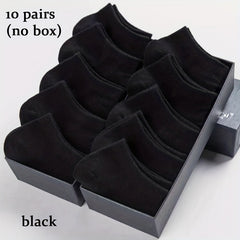10 Pairs Unisex Solid No Show Socks Breathable Casual Style