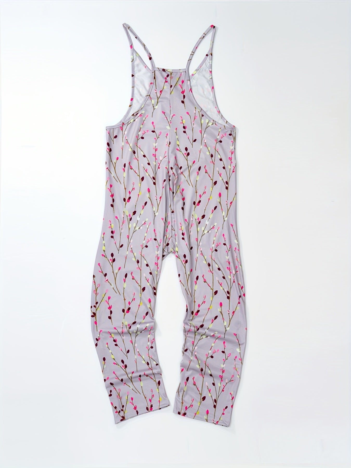 Boho Graphic Print Jumpsuit with Pockets