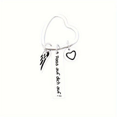Heart Shaped Keychain Pendant for Car Keys Backpacks Wallets