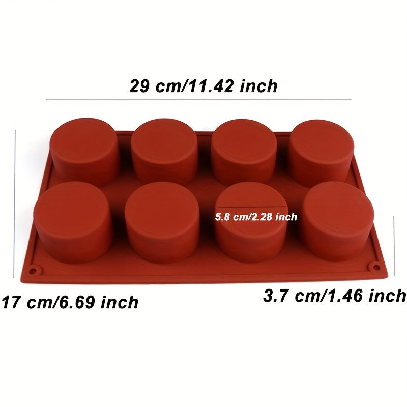 Cylindrical Mousse Cake Mold 3D Silicone Mold