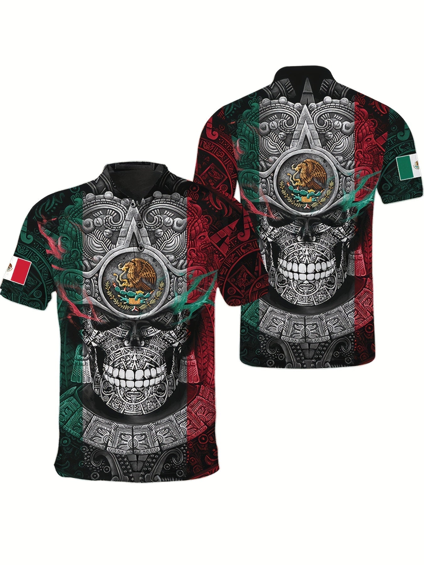 Skull And Eagle Men's Graphic Novelty T shirt Casual Comfy Tees
