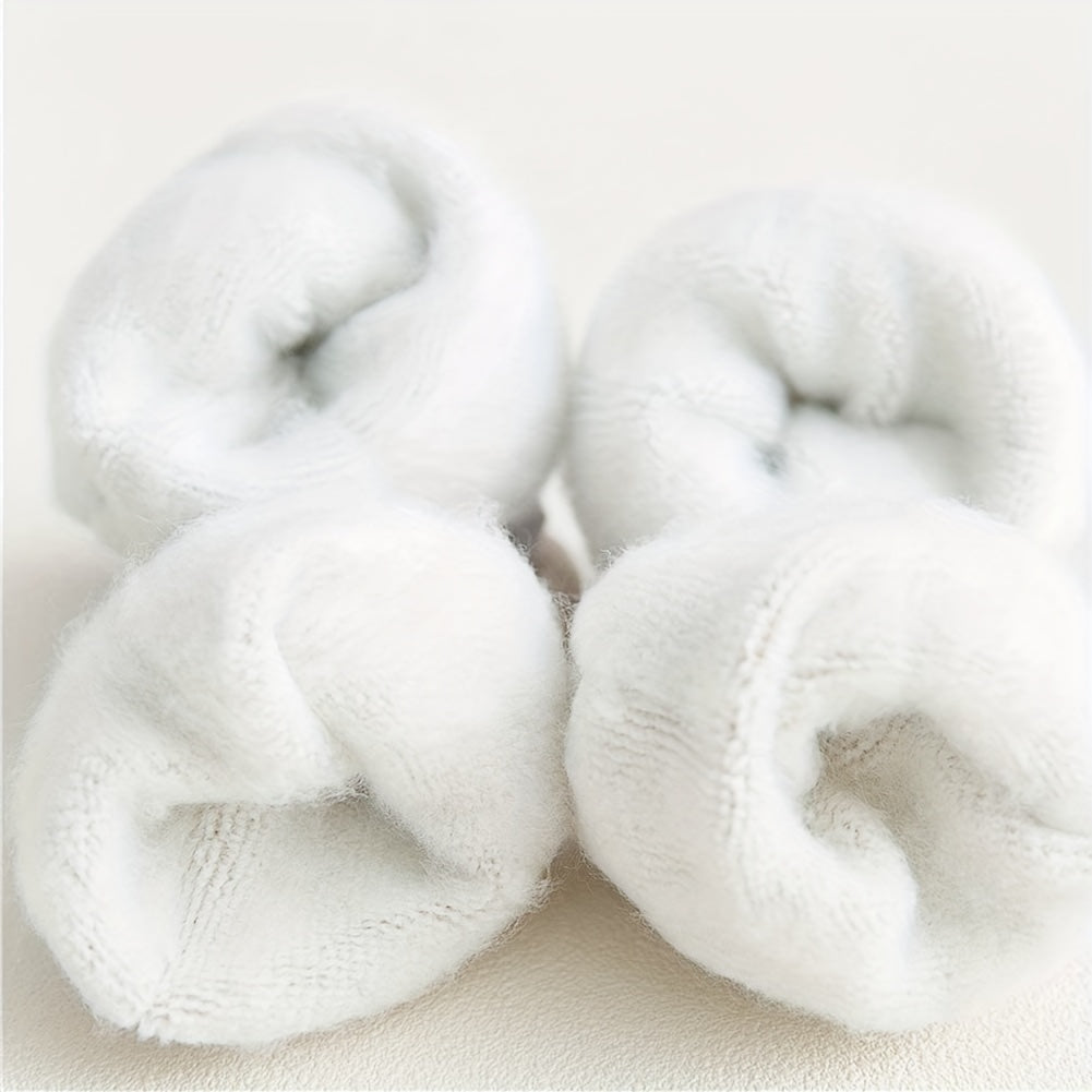 3 Pairs Fuzzy Crew Socks Warm & Comfy Women's Stockings