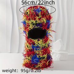 Colorful Tassel Balaclava Hip Hop Knit Hat Full Cover Ski Mask Unisex Y2K