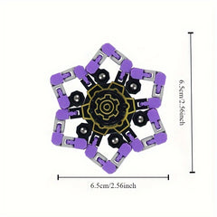 4 Pack Fidget Spinner Robot Toy DIY Transforming Robot Rubber Material