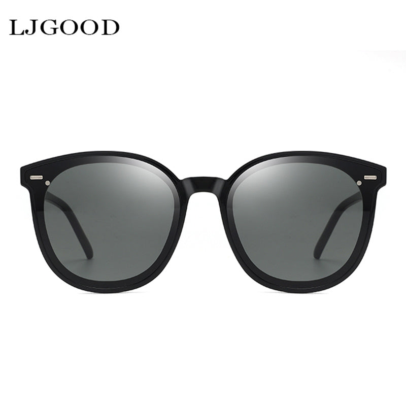 LJGOOD Round Frame Sunglasses Sun Protection Leisure Glasses