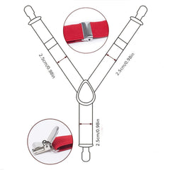 Kids Adjustable Suspenders Y Back With Metal Clips