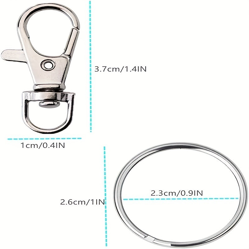Metal Swivel Clasps Lanyard Snap Hook and Key Rings Key Chain Hooks Clip