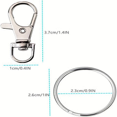 Metal Swivel Clasps Lanyard Snap Hook and Key Rings Key Chain Hooks Clip