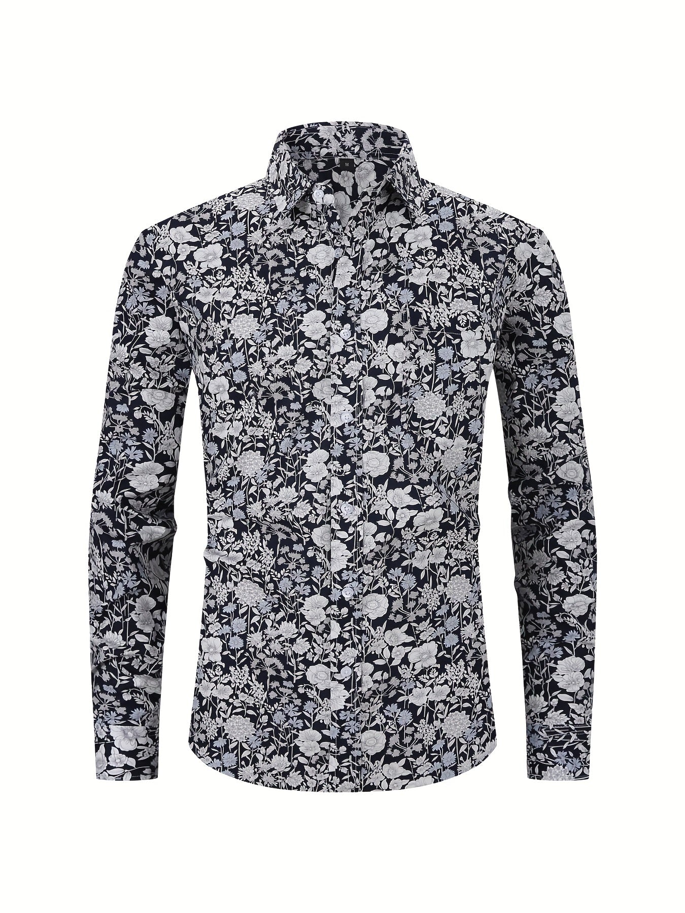Men's Pattern Formal Button Up Shirt Spring/Fall Business Wear