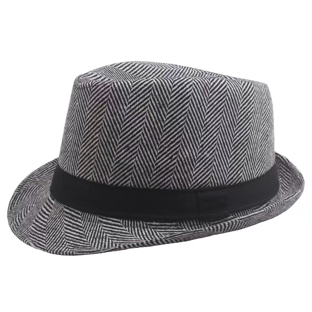 Stylish Men's Wide Brim Fedora with Sun Protection