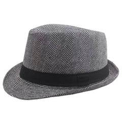 Stylish Men's Wide Brim Fedora with Sun Protection