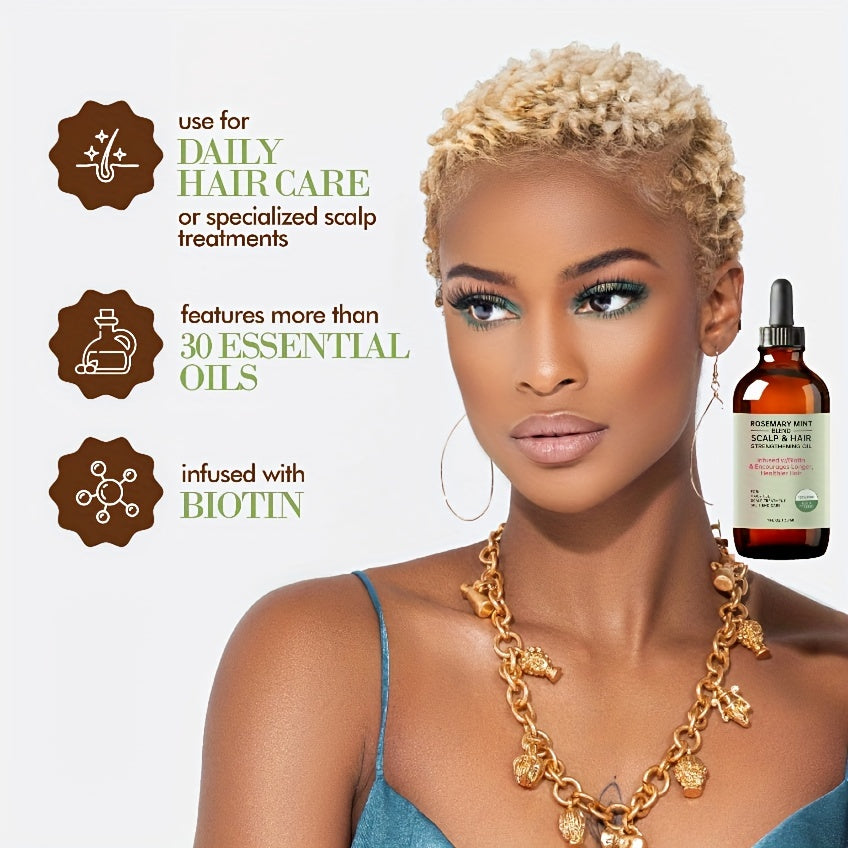 Rosemary Mint Scalp & Hair Strengthening Biotin & Essential Oils Hair Care 1 oz