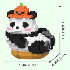 Panda Pumpkin Hat Building Blocks Toy