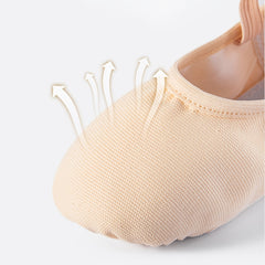 Girls Canvas Ballet Slippers Elastic Split Sole Dance Shoes