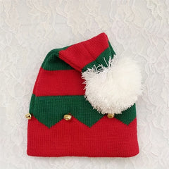 Knitted Christmas Hats With Pom - Adult Santa Hat