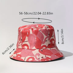 Flamingo Printed Bucket Hat Unisex Summer Fisherman Cap