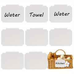 10pcs Removable Basket Labels Clip On For Kitchen Storage Rack