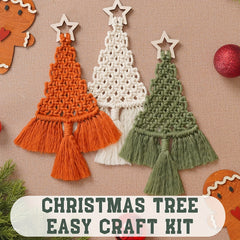 3pcs Macrame Christmas Tree DIY Kit, Perfect Gift for Friends and Family