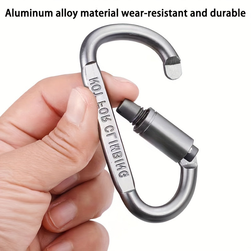 Thick Bottle Hanging Buckle Aluminum Alloy D ring For Camping