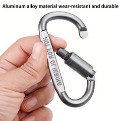Thick Bottle Hanging Buckle Aluminum Alloy D ring For Camping
