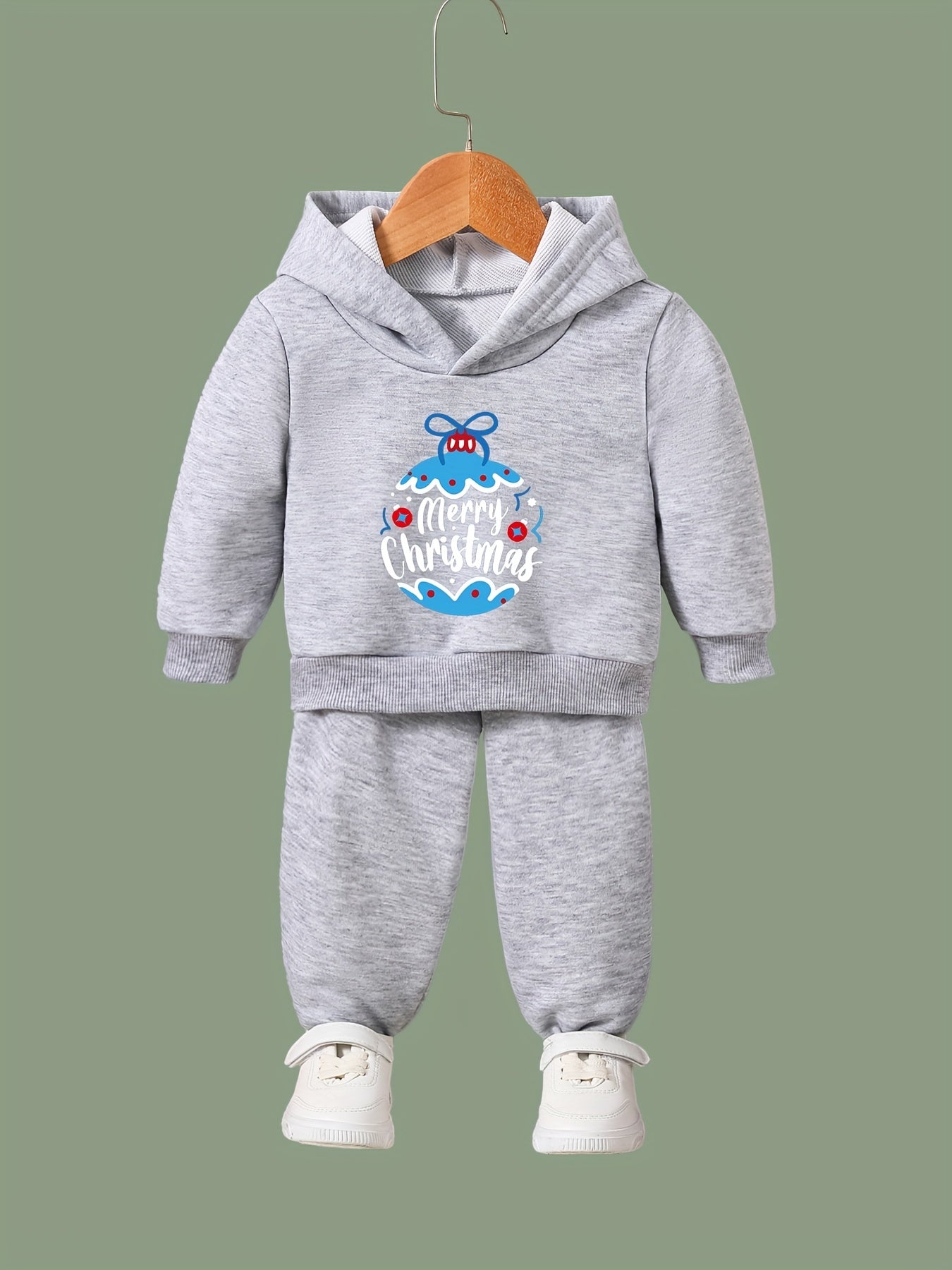 OERYUI Christmas Outfits 2pcs Girls Hoodies Jogger Pants Set