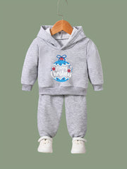 OERYUI Christmas Outfits 2pcs Girls Hoodies Jogger Pants Set