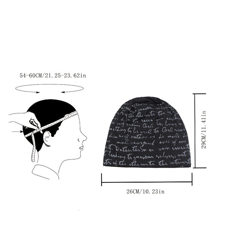 Hip hop Alphabet Hat Men's Heap Hat Couple Headscarf Hat