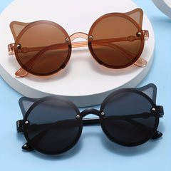 2pcs Boys' Cartoon Cat Ears Sunglasses Party Holiday Eyewear