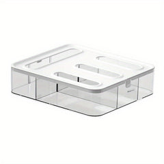 Bag Storage Organizer And Wrap Dispenser With Cutter For Kitchen Drawer