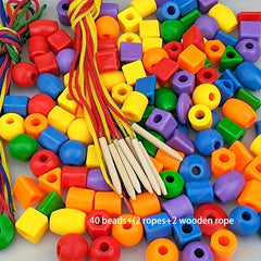 40pcs Colorful Bead String Game Building Blocks for Boys and Girls Party F18