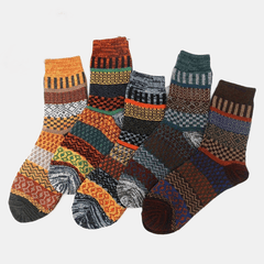 Men's Striped Crew Socks Breathable Comfy Casual Unisex Socks
