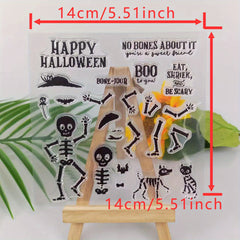 Halloween Skeletons Metal Cutting Dies and Stamps Set for Scrapbooking