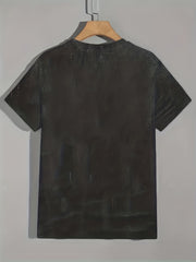Spade And Letters Print Men's Graphic T-shirt Summer Tee