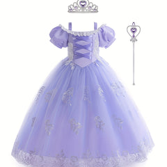 Girls Princess Dress Up Costume Halloween Party Dress