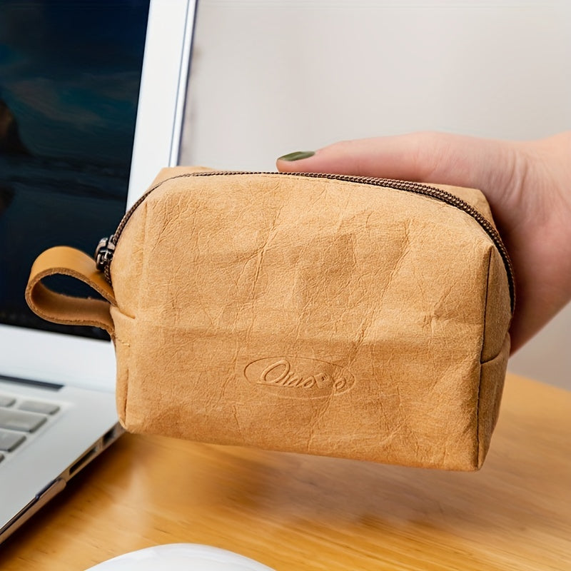 Minimalist Data Cable Pouch Zipper Electronic Accessories Bag