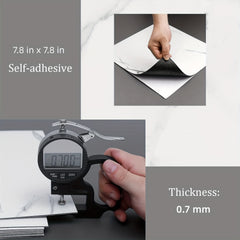 10pcs Waterproof Marble Tile Stickers Self Adhesive PVC Tiles - Easy Install