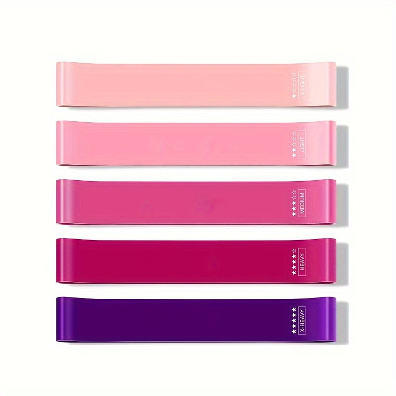 5pcs Yoga Fitness Resistance Bands Elastic Stretching Band