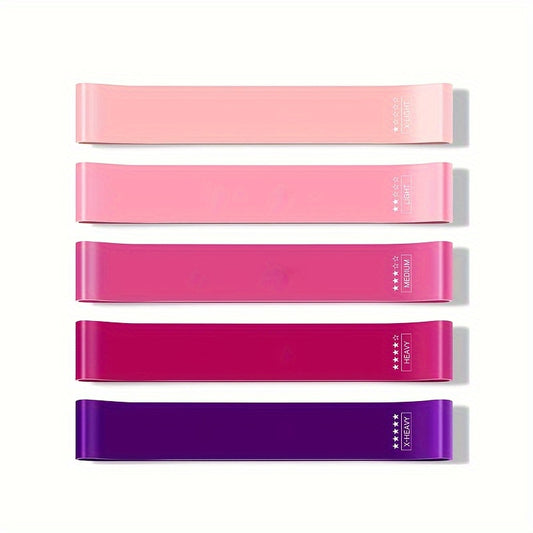 5pcs Yoga Fitness Resistance Bands Elastic Stretching Band