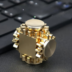 Brass Gear Linkage Puzzle Spinner Desk Toy Halloween & Christmas Gift Idea
