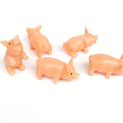 1pc Simulate Interactive Pig Rubber Toy Accessories