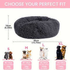 Plush Washable Dog Bed Soft Donut Bed Sleeping Mat