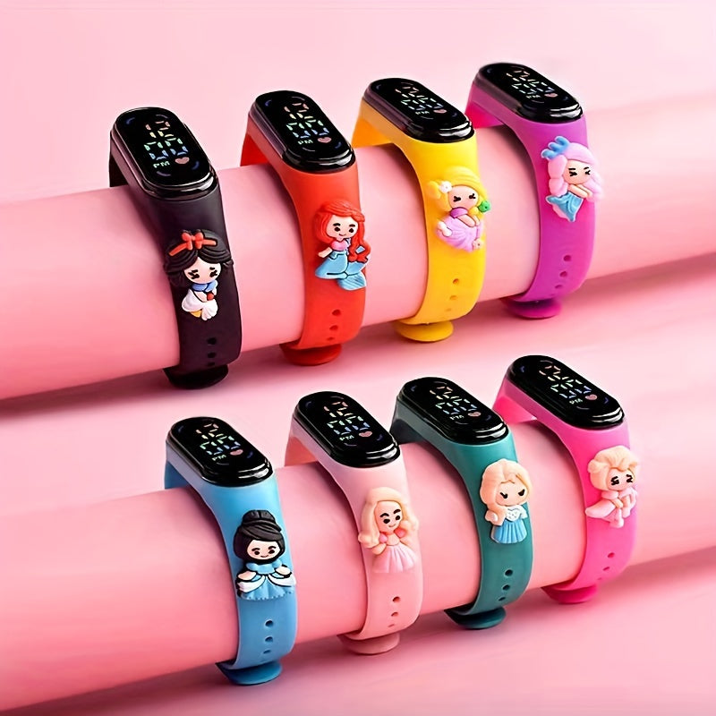 Cartoon Princess Silicone LED Electronic Watch Waterproof