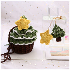 Christmas Tree Cake Bag DIY Crochet Kit for Adults Kids Beginner