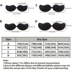 Invisible Stick On Lift Bra Strapless Seamless Push Up Self Adhesive Bra